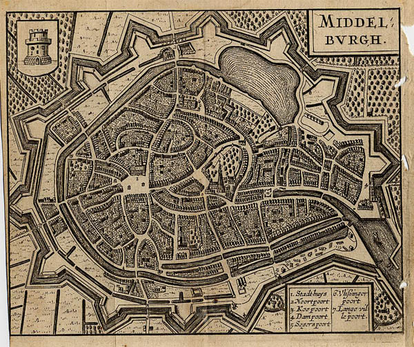 plan Middelburgh by Lodovico Guicciardini