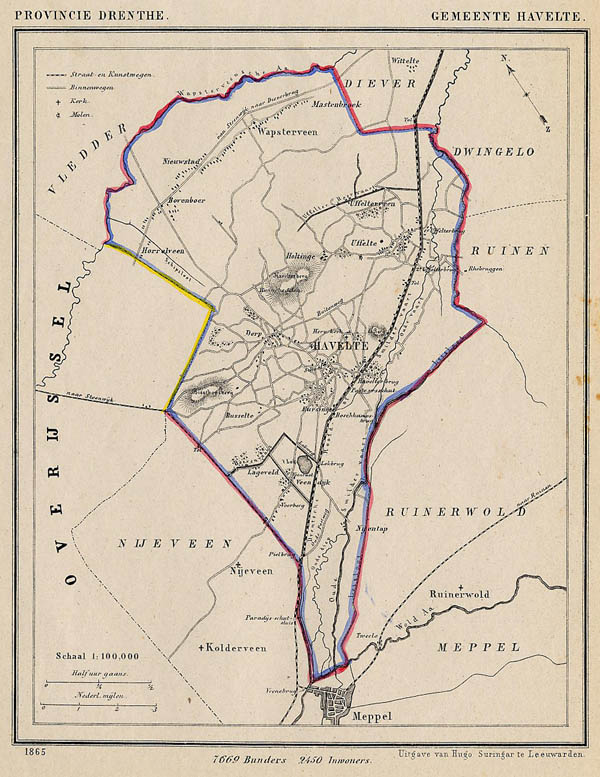 map communityplan Havelte by Kuyper (Kuijper)