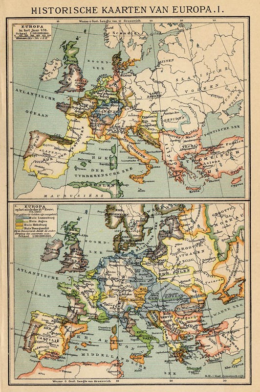 map Historische kaarten van Europa I by Winkler Prins