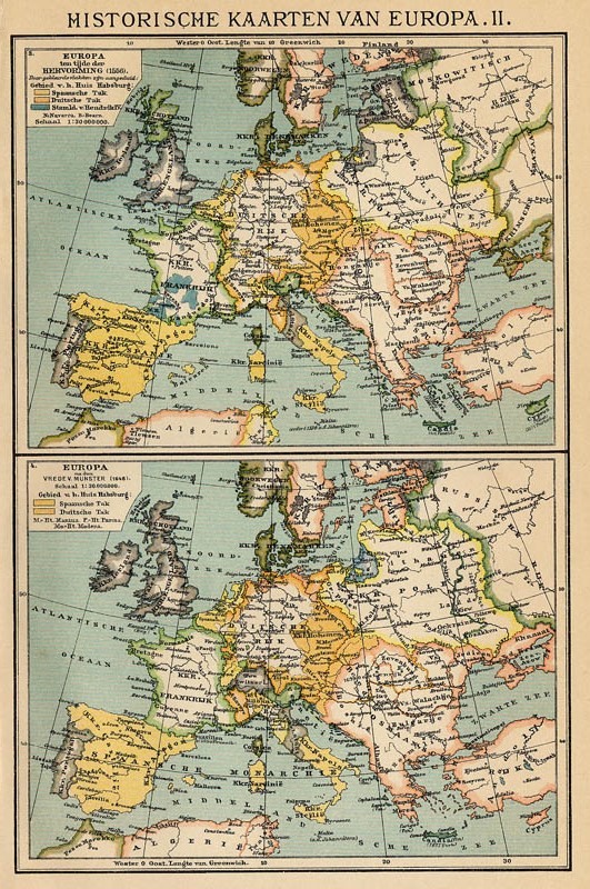 map Historische kaarten van Europa II by Winkler Prins