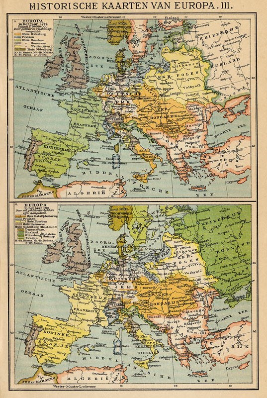 map Historische kaarten van Europa III by Winkler Prins