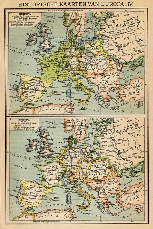 map Historische kaarten van Europa IV by Winkler Prins