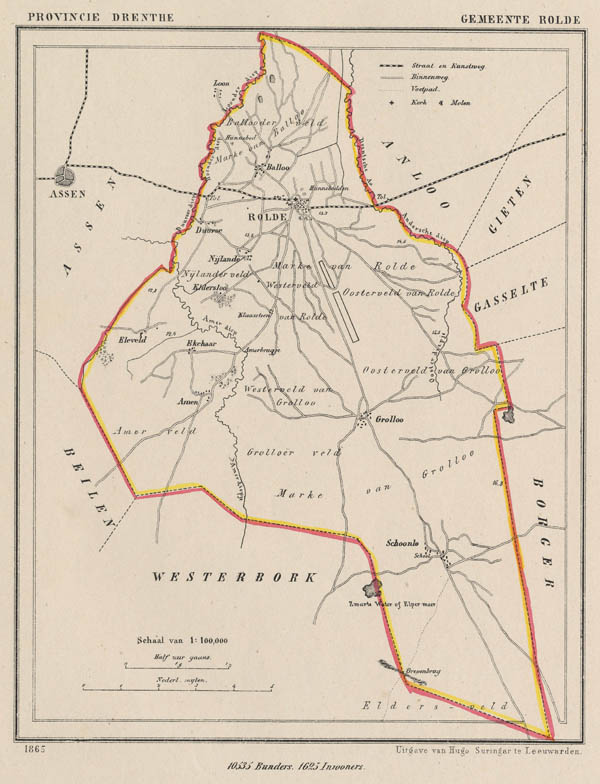 map communityplan Rolde by Kuyper (Kuijper)