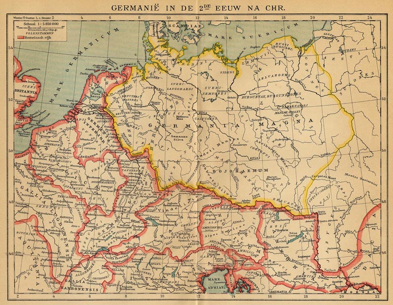 Germanië in de 2e eeuw na Chr. by Winkler Prins