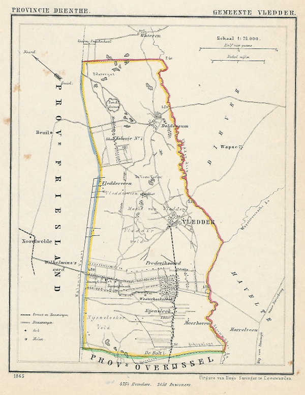 map communityplan Vledder by Kuyper (Kuijper)