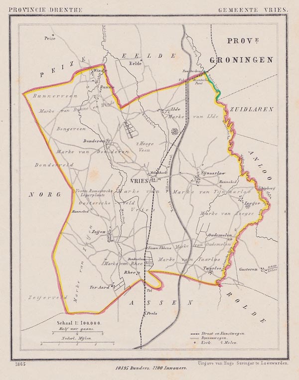 map communityplan Vries by Kuyper (Kuijper)