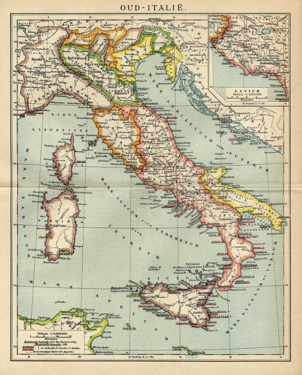 map Oud - Italië by Winkler Prins