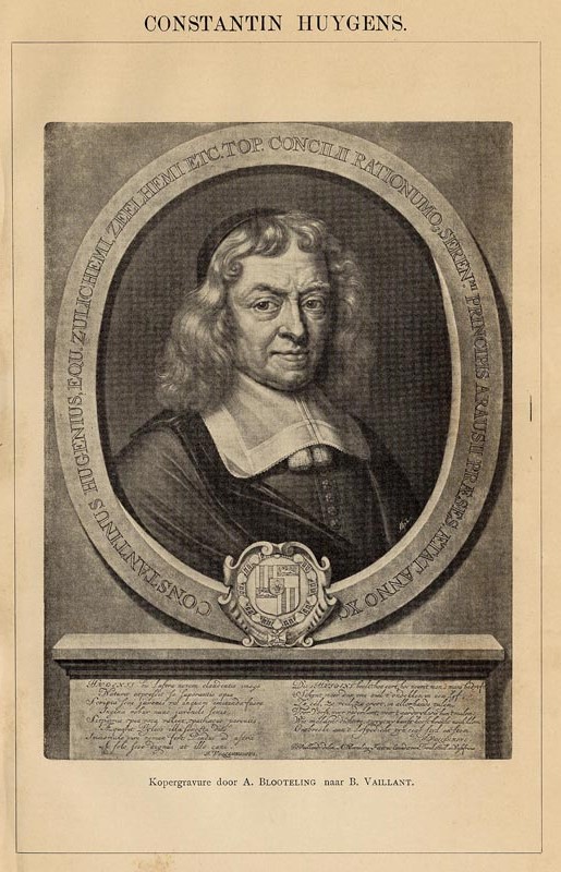 print Constantin Huygens by Winkler Prins, A. Blooteling naar B. Vaillant