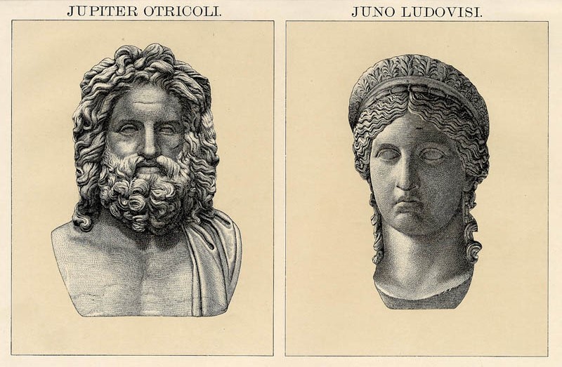 Jupiter Otricoli en Juno Ludovisi by Winkler Prins
