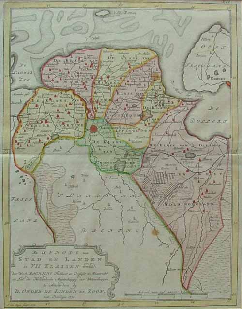 map De synode van stad en landen Groningen by W.A. Bachiene
