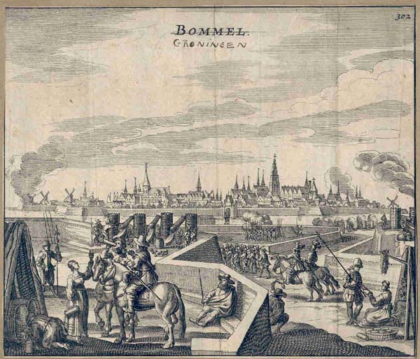 birdseye view Bommel (Groningen) by Jan Jansz. op t Water