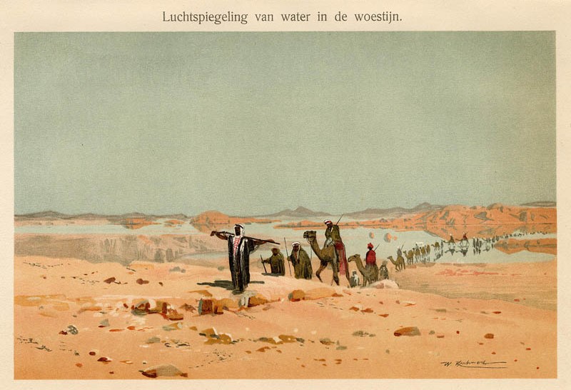 Luchtspiegelingen in de woestijn by W. Kurmert