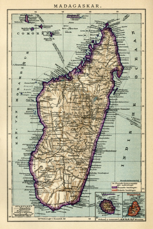 map Madagaskar by Winkler Prins