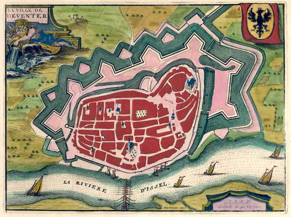 plan La ville de Deventer by Harrewijn