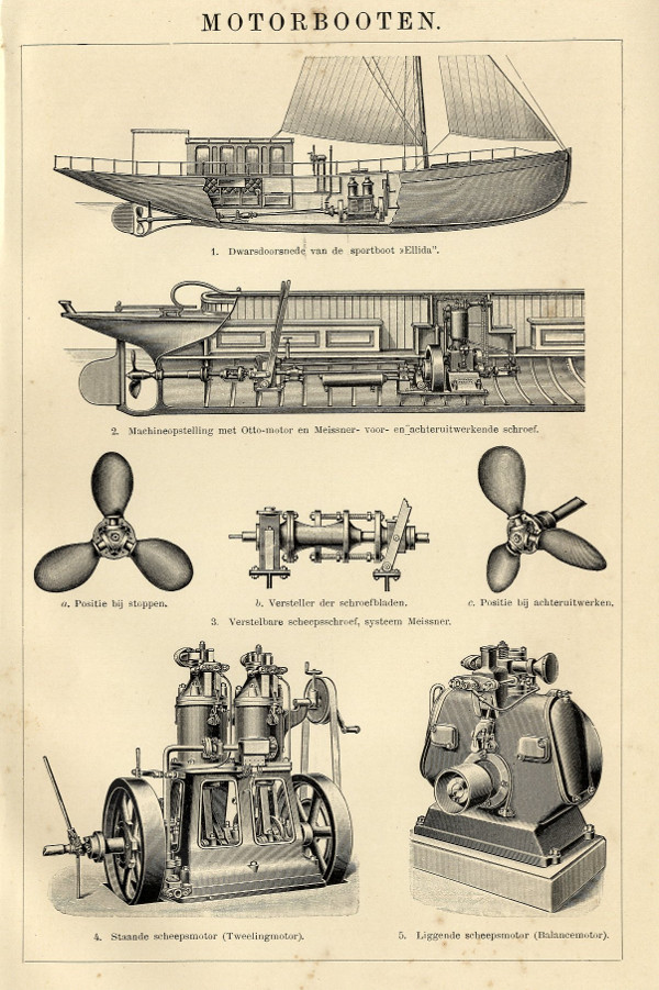 print Motorbooten by Winkler Prins