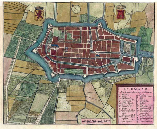 plan Alkmaar by Isaac Tirion