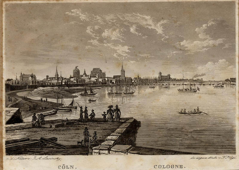 Cöln Cologne by Franz Hegi naar Johann Adolf Lasinsky