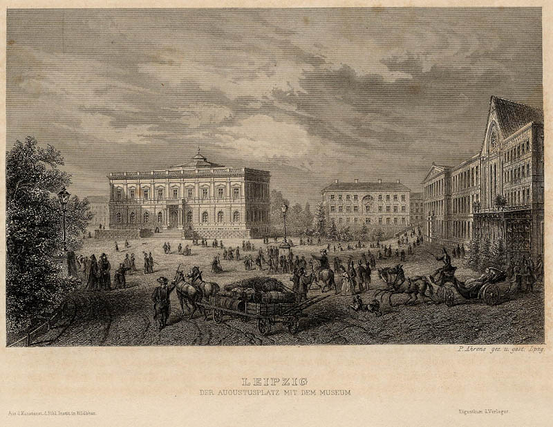 Leipzig, der Augustusplatz mit dem Museum by P. Ahrens