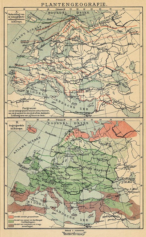 map Plantengeografie by Winkler Prins