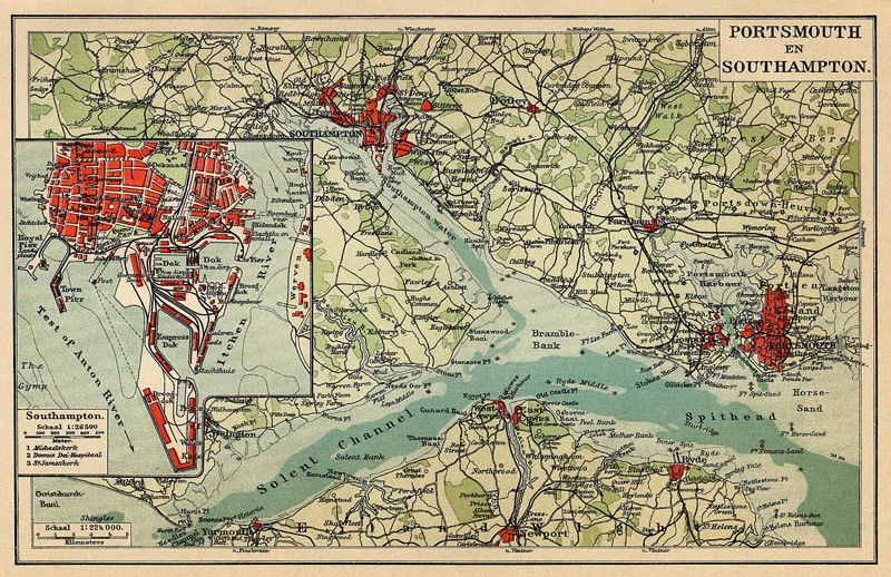 Portsmouth en Southampton by Winkler Prins