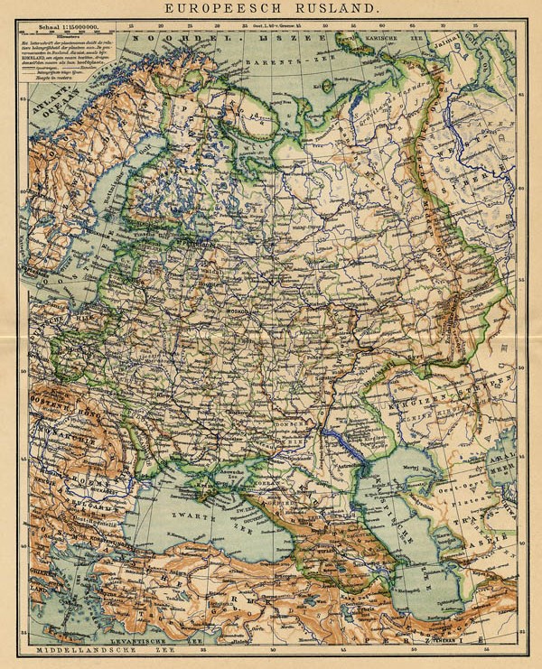 map Europisch Rusland by Winkler Prins