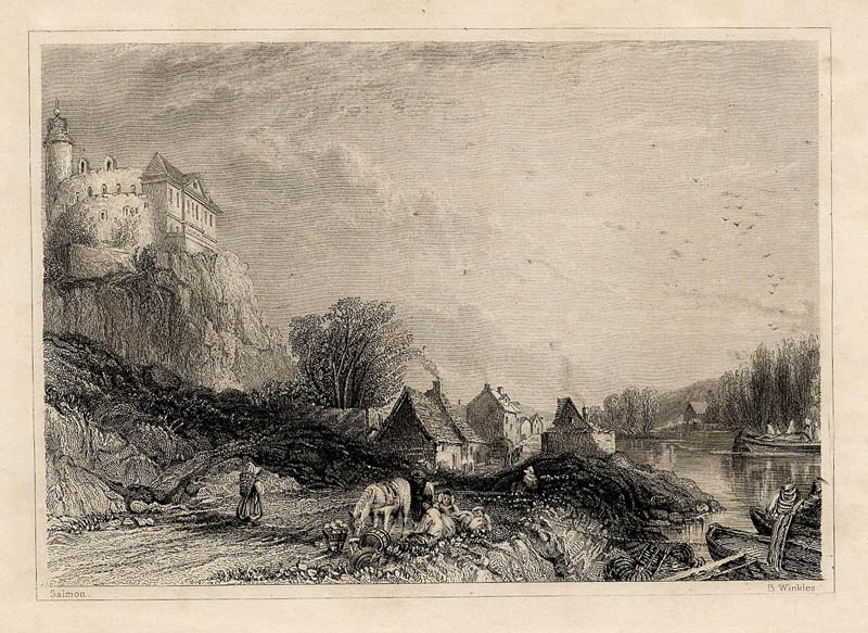 Castle of Choquier by B. Winkles, naar Salmon