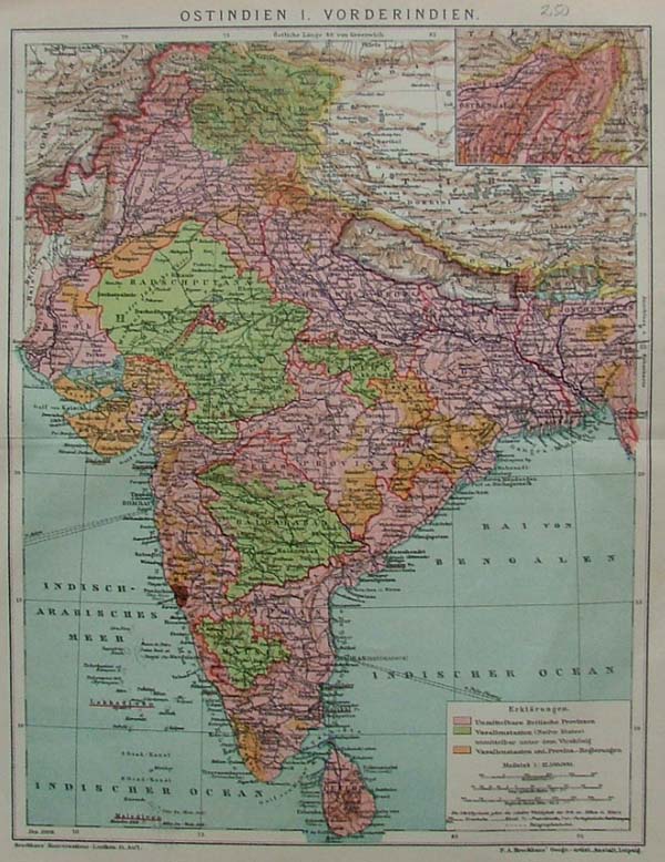 map Ostinien i. Vorderinien by F.A. Brockhaus