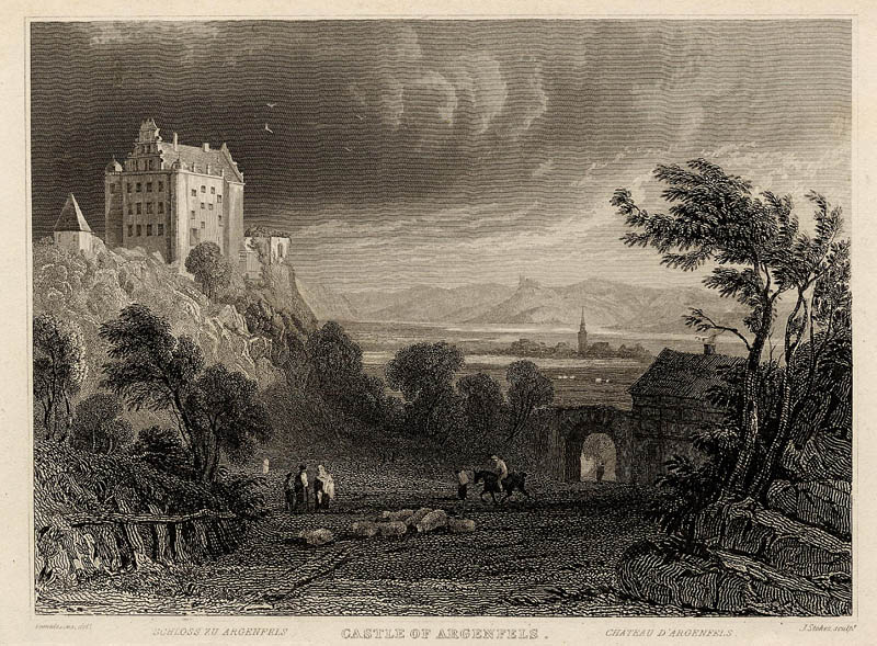 Castle of Argenfels by J. Stokes, naar Tombleson