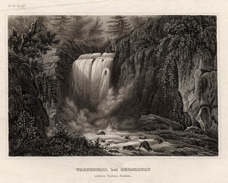 Wasserfall bei Geroldsau, unfern Baden-Baden by nn