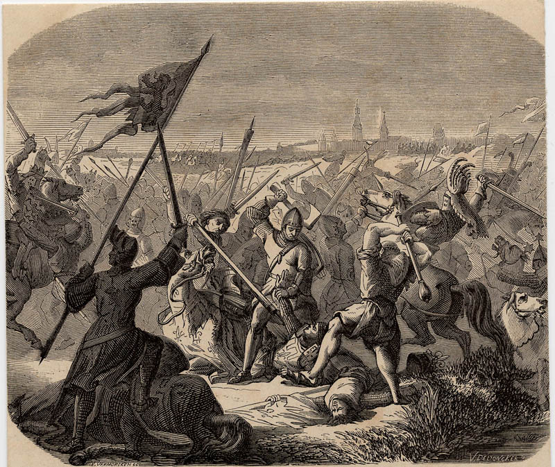 Slag van Worringen by V. de Doncker, E. Vermorcken