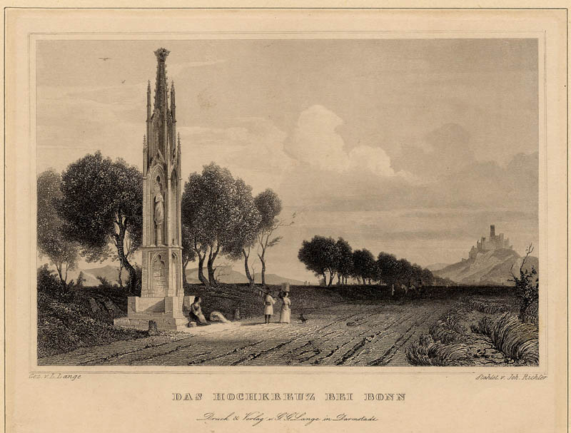 Das Hochkreuz bei Bonn by Joh. Richter naar L. Lange