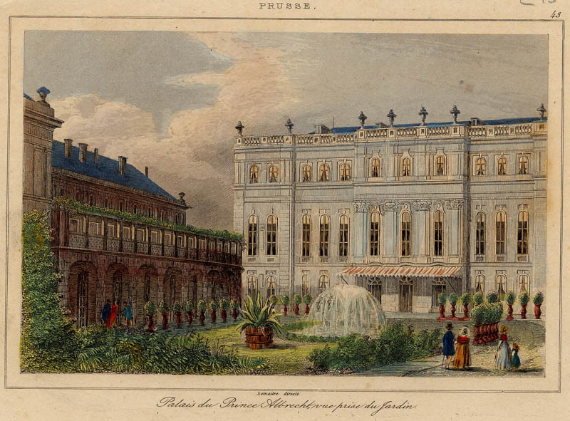 Prusse. Palais du Prince Albrecht, vue prise du jardin by Lemaitre