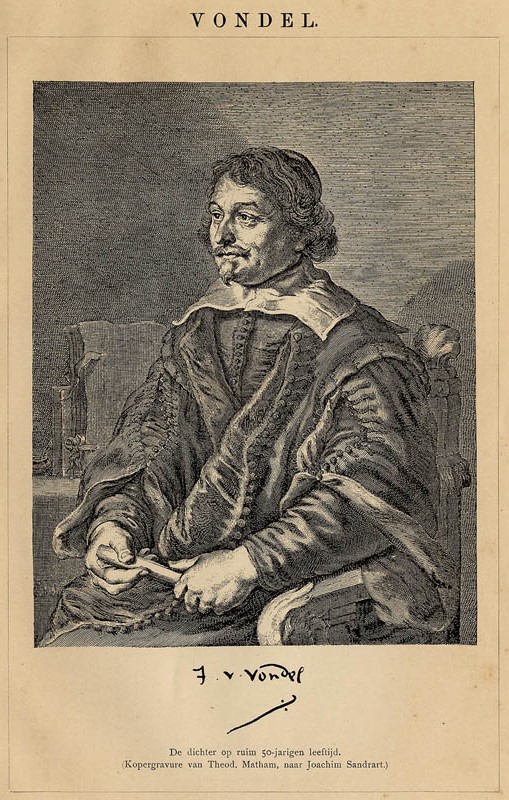 print Vondel by Winkler Prins, Joachim Sandrart