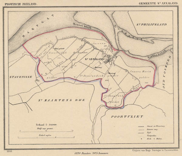map communityplan Gemeente st. Annaland by J Kuyper