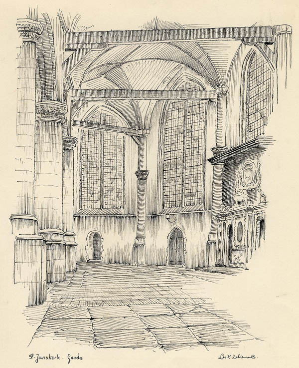 view St. Janskerk Gouda by Leo K. Zeldenrust