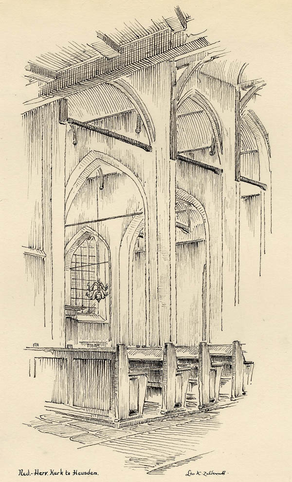 view Ned.-Herv. Kerk te Heusden by Leo K. Zeldenrust