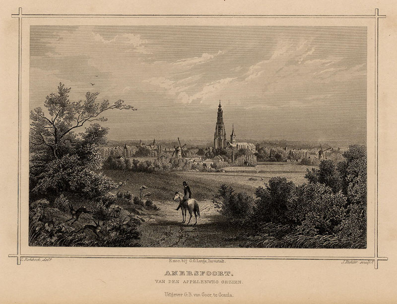 Amersfoort, van den Appelenweg gezien by J. Richter, naar L. Rohbock