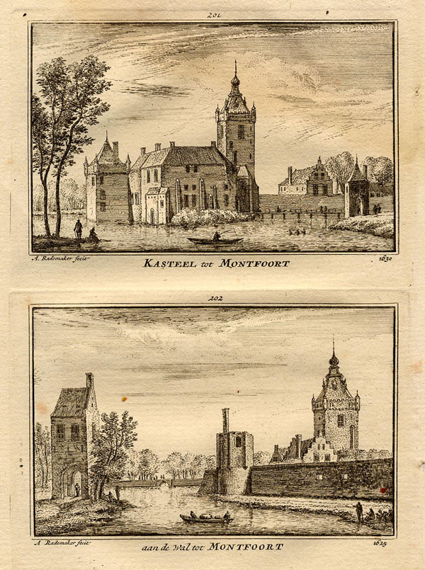 view Kasteel tot Montfoort, 1630, aan de Wal tot Montfoort, 1625 by Abraham Rademaker