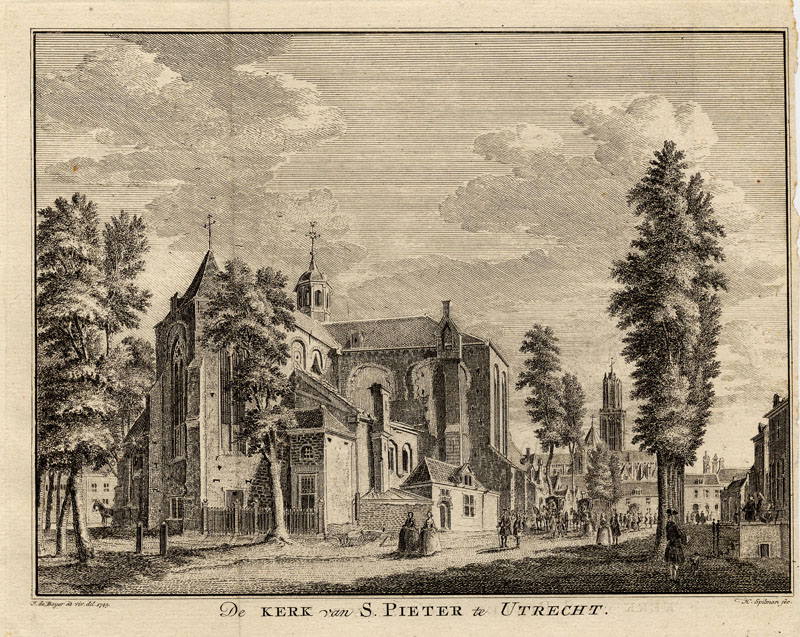 De Kerk van S. Pieter te Utrecht by Hendrik Spilman, naar Jan de Beyer