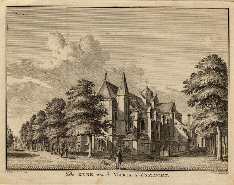 De kerk van S. Maria te Utrecht by Hendrik Spilman, naar Jan de Beyer