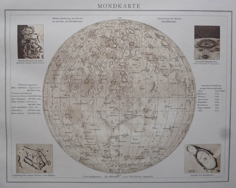 Mondkarte by Richard Andree