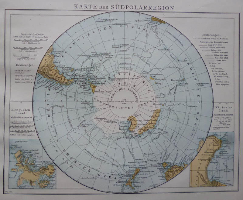 Karte der Südpolarregion by Richard Andree