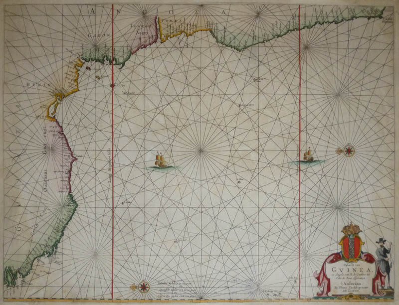 image of map Pascaerte van Guinea, en Angola, van R de Gambia tot Cabo de Bona Esperanca by Theunis Jacobz (Lootsman) Pascaerte van Guinea, en Angola, van R de Gambia tot Cabo de Bona Esperanca by Theunis Jacobz (Lootsman)