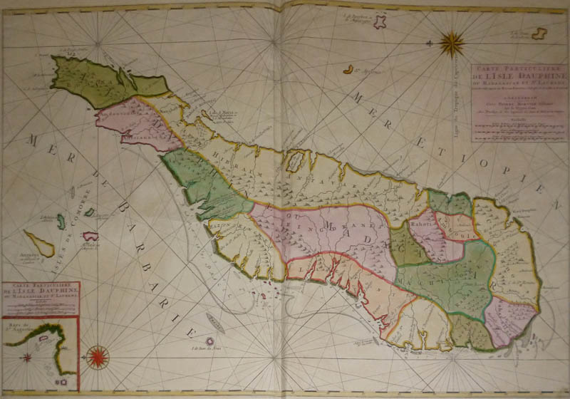 Carte particuliere de L´Isle Dauphine ou Madagascar et St Laurens by Pierre Mortier