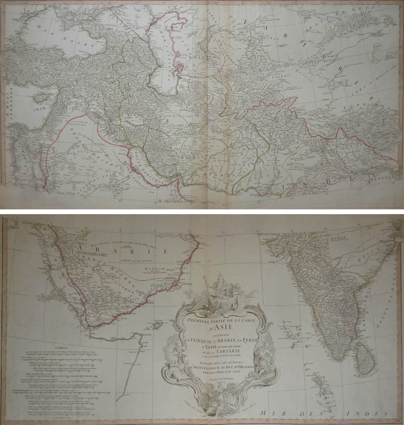 Premiere Partie de la Carte d´Asie Contenant la Turquie, l´Arabie, la Perse, l´Ind by d Anville, de la Haye