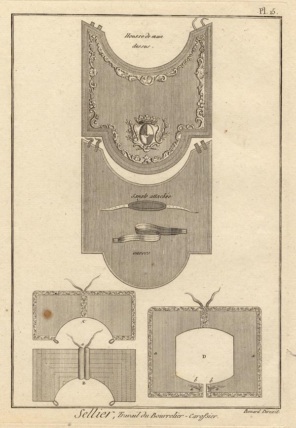 print Sellier, travail du bourrelier - carossier by Robert Benard