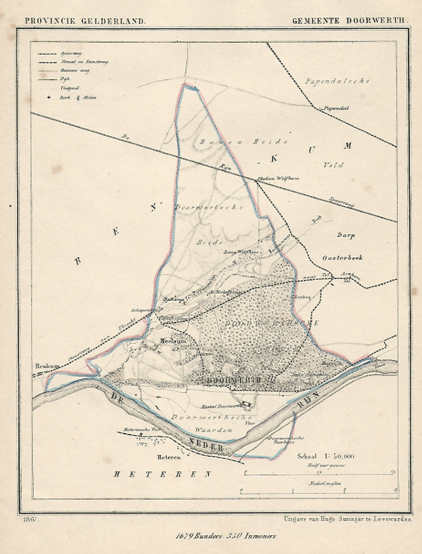 map communityplan Doorwerth by Kuyper (Kuijper)