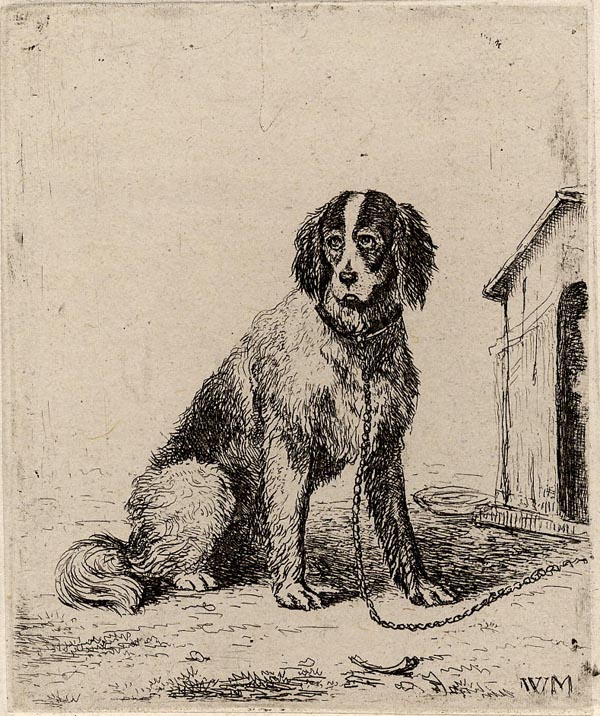 print Hond by Christiaan Willem Moorrees