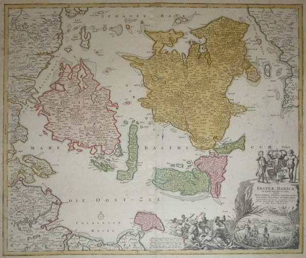 map Insulae Danicae in Mare Baltico Sitae by Ioh. Barth Homann
