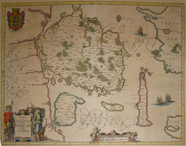 map Nova et accurata descriptio totius Fioniae vulgo Funen by Joh Janssonius